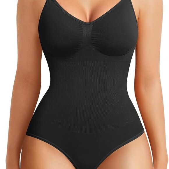 BRABIC Womens' Seamless Sleeveless V-Neck Bodysuit Shapewear Size M/L - Picture 1 of 5